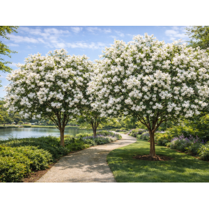Myrta krepová (Lagerstroemia indica) ´NATCHEZ´ - výška 60-80 cm, kont. C7L - NA KMIENKU